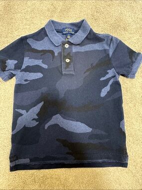 Polo by Ralph Lauren Boys' Blue Navy Camouflage Polo